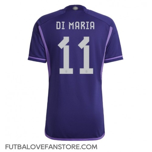 Argentína Angel Di Maria #11 Vonkajší futbalový dres MS 2022 Krátky Rukáv
